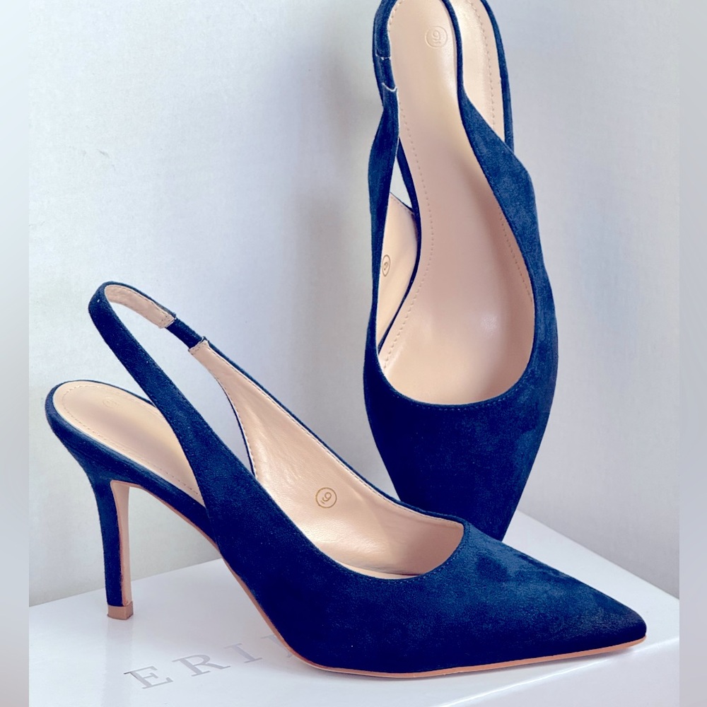 Blue Women’s High Heels Shoes. Size 9 3.5” Heels